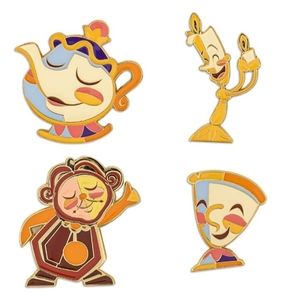 Disney® Loungefly® Beauty & the Beast Fixtures 4pc Pin Set
